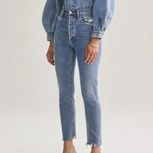 AGOLDE - Nico High Rise Slim Fit Jeans in Rooted